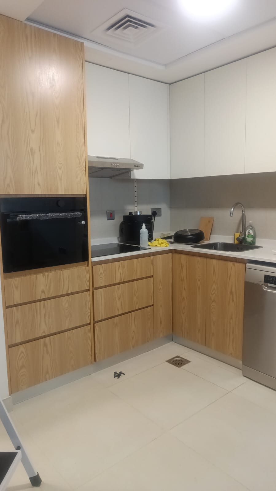 Custom kitchen cabinets built by Prime Finish in Abu Dhabi